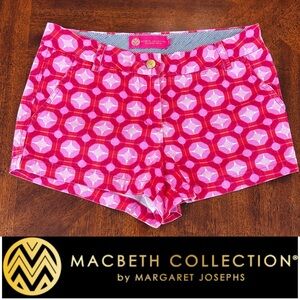 Macbeth Collection Pink Geometric Shorts